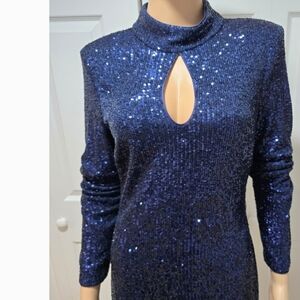 Sparkling Blue Sequin Dress